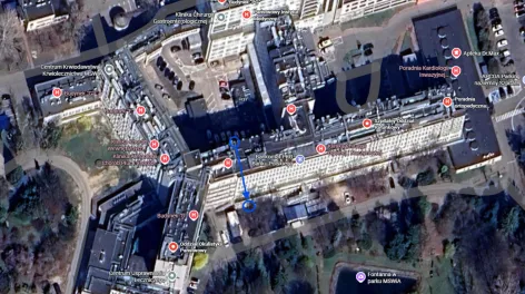 Warsaw — trenchless bore under the MSWiA hospital. 50 meters of precision where every millimeter counts.